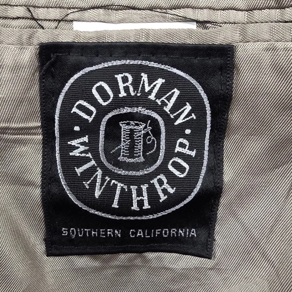 Dorman Winthrop Vintage Mens‎ Brown Herringbone Wool Blazer Sport Coat 42R